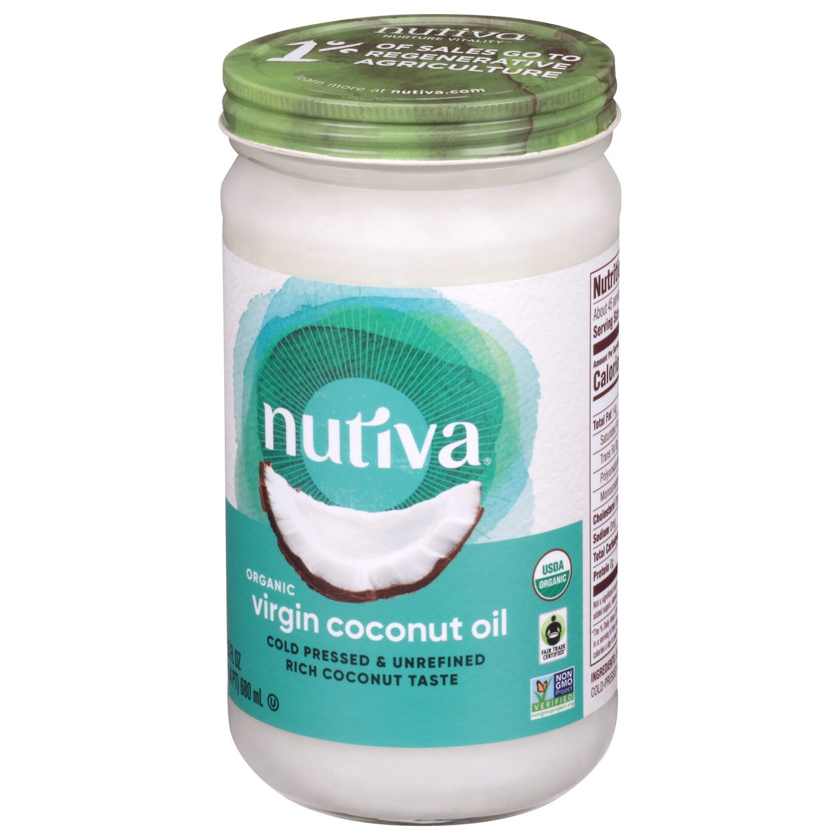 slide 6 of 13, Nutiva Organic Virgin Coconut Oil 23 fl oz, 23 fl oz