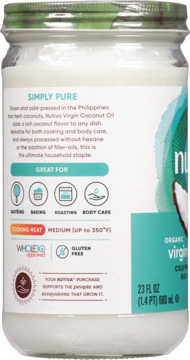 slide 8 of 13, Nutiva Organic Virgin Coconut Oil 23 fl oz, 23 fl oz