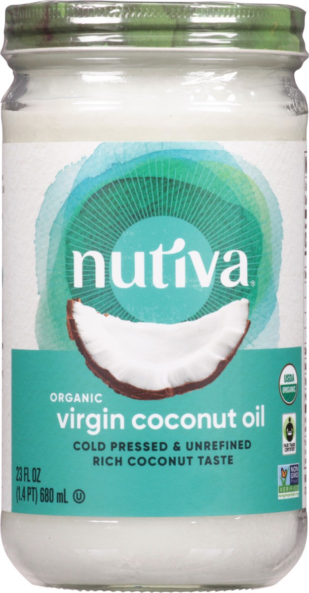 slide 1 of 13, Nutiva Organic Virgin Coconut Oil 23 fl oz, 23 fl oz