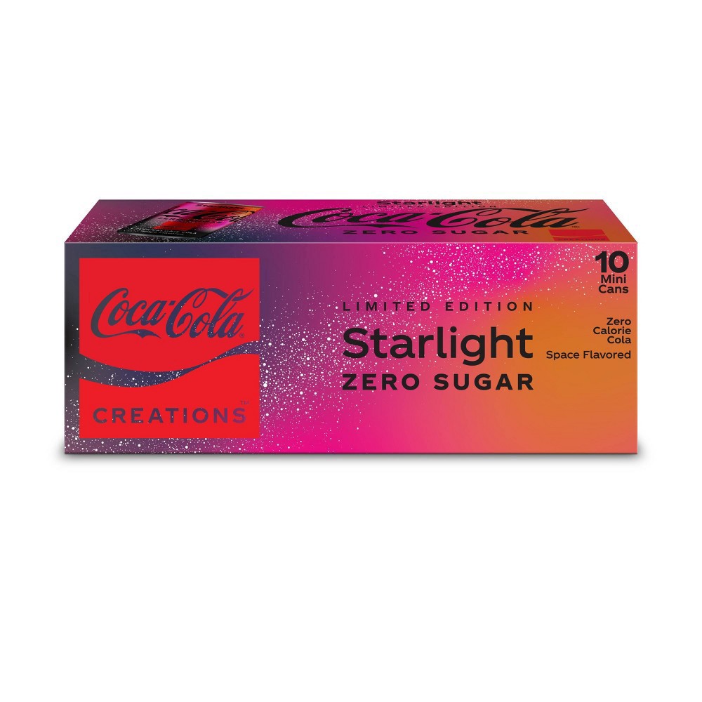 slide 8 of 11, Coke Limited Edition Zero Sugar Starlight Mini Cans, 10 ct; 7.5 fl oz