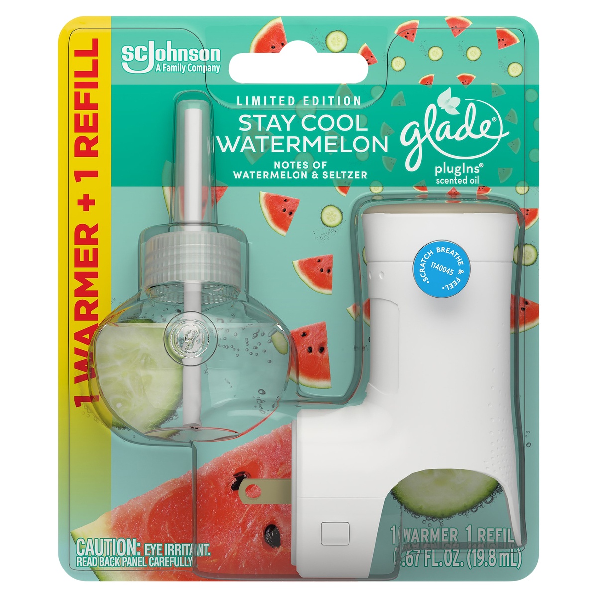 Glade PlugIns Stay Cool Watermelon Scented Oil Warmers 1 ea 1 ct Shipt