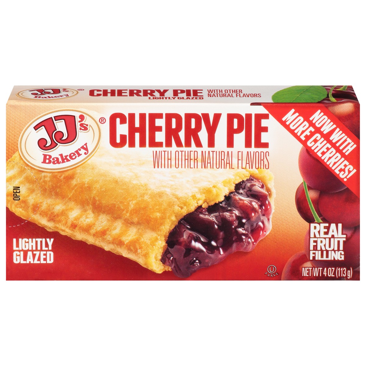 slide 1 of 9, JJ's Bakery Lightly Glazed Cherry Pie 4 oz, 4 oz