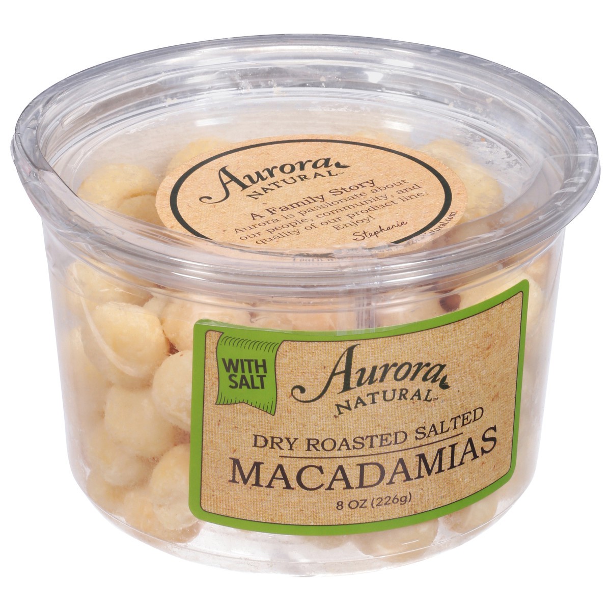 slide 2 of 9, Aurora Natural Dry Roasted Salted Macadamias with Salt 8 oz, 8 oz