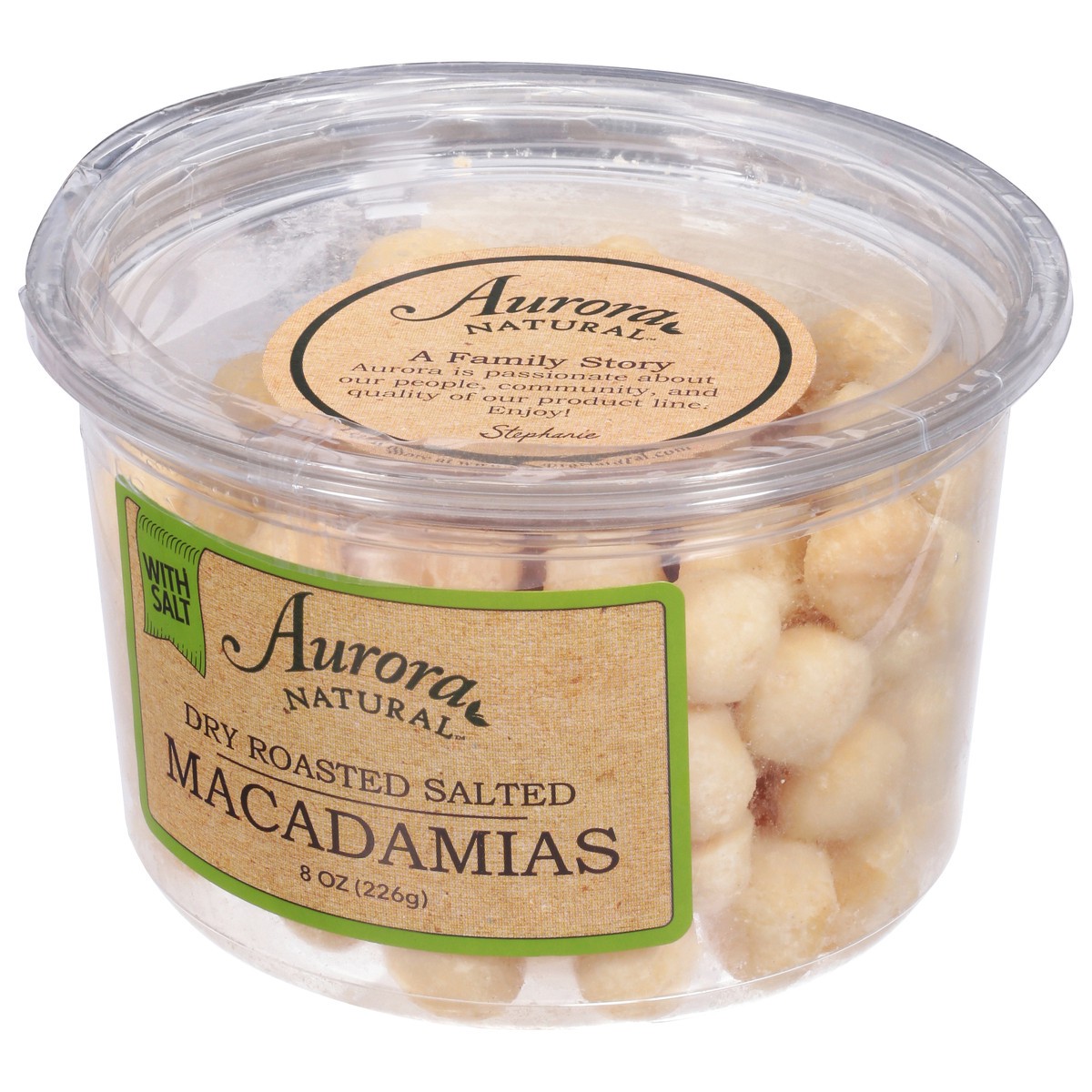 slide 5 of 9, Aurora Natural Dry Roasted Salted Macadamias with Salt 8 oz, 8 oz