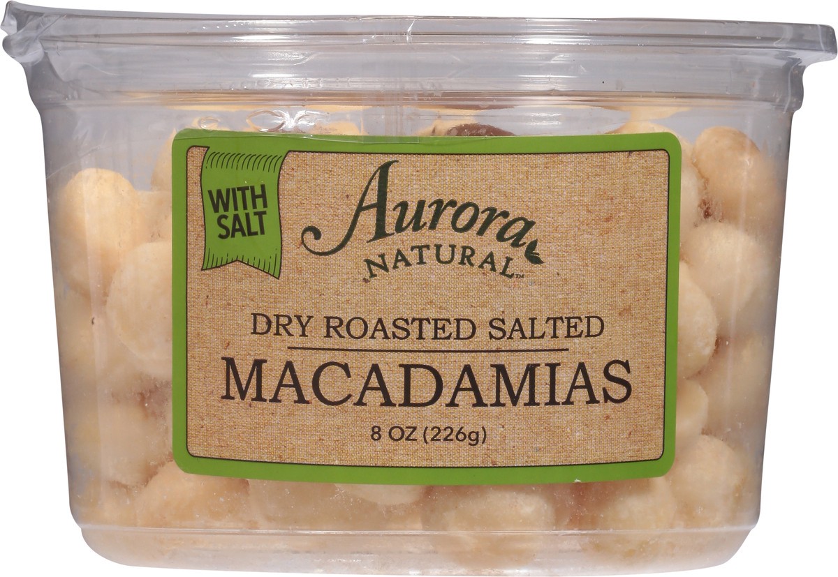 slide 4 of 9, Aurora Natural Dry Roasted Salted Macadamias with Salt 8 oz, 8 oz