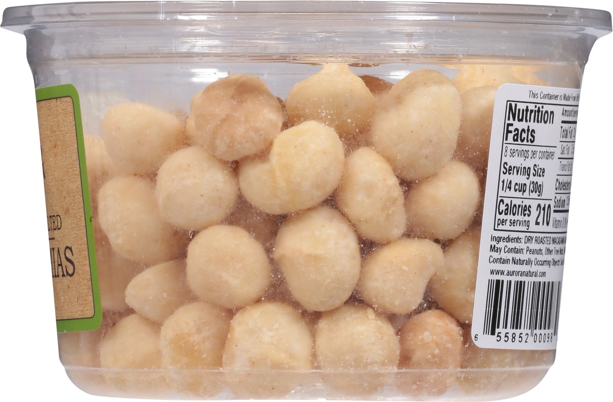 slide 7 of 9, Aurora Natural Dry Roasted Salted Macadamias with Salt 8 oz, 8 oz