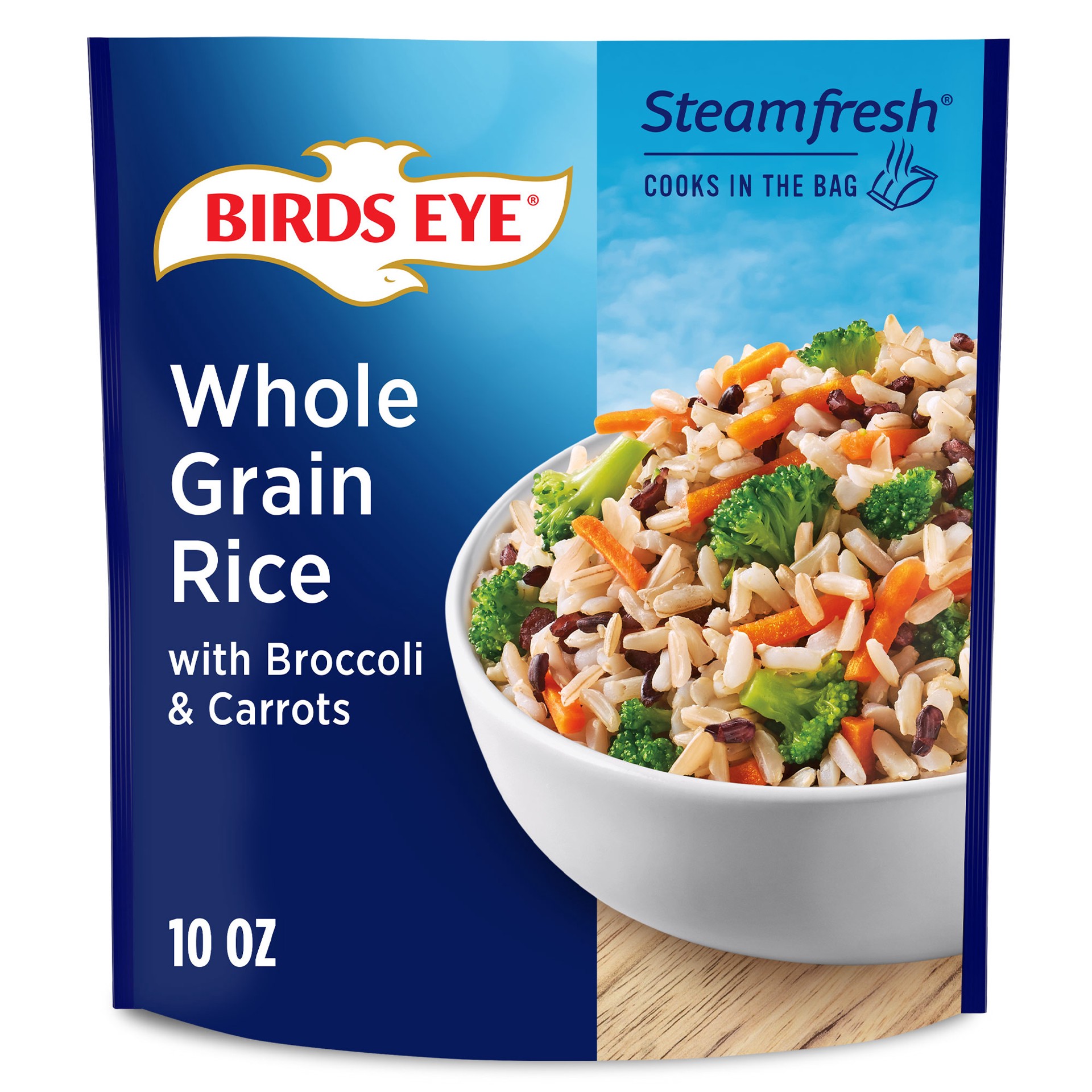 slide 1 of 5, Birds Eye Whole Grain Rice with Broccoli & Carrots 10 oz, 10 oz