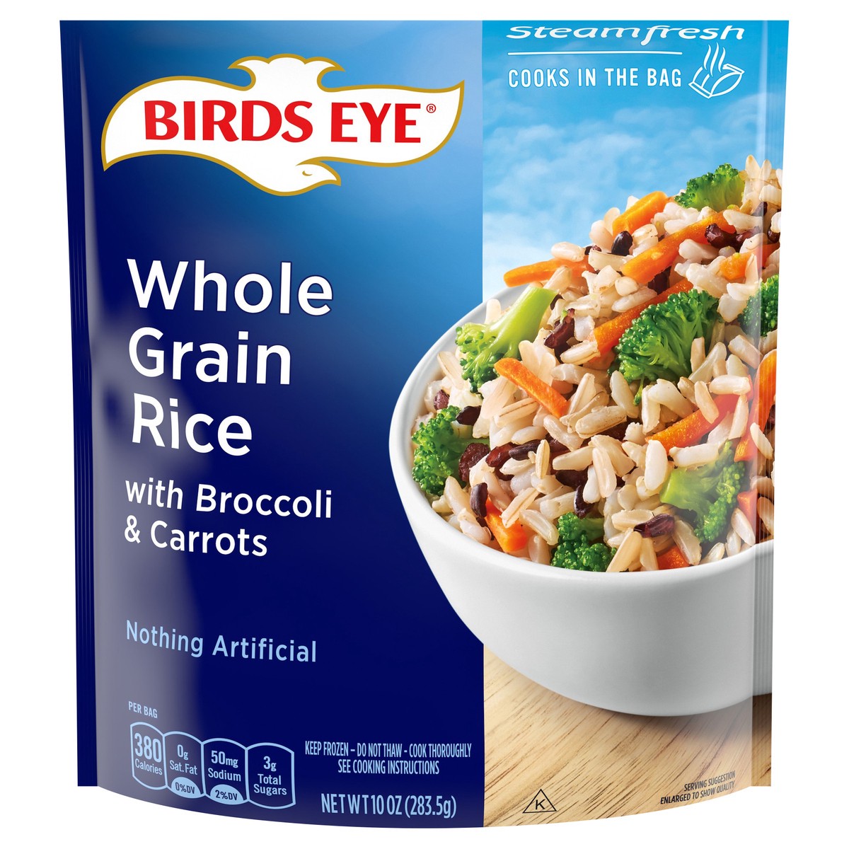 slide 1 of 5, Birds Eye Whole Grain Rice with Broccoli & Carrots 10 oz, 10 oz