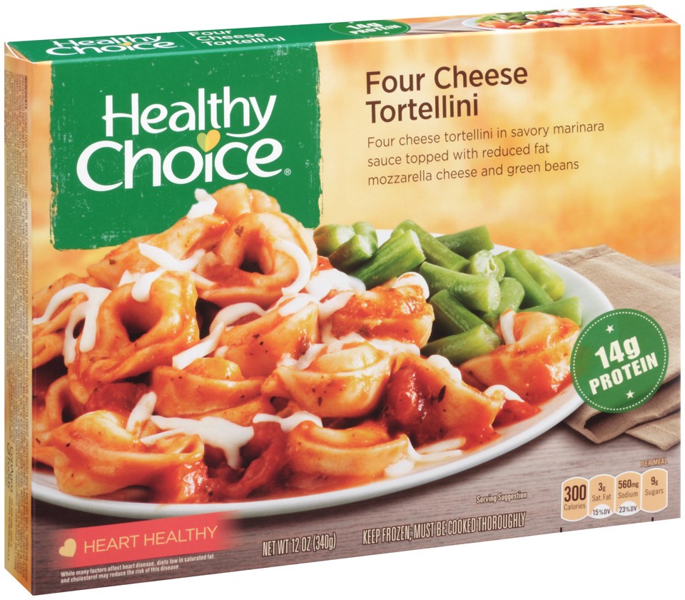 slide 1 of 1, Healthy Choice Four Cheese Tortellini, 12 oz