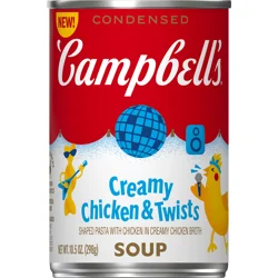 Campbell's Condensed Creamy Chicken and Twists Soup, 10.5 oz Can