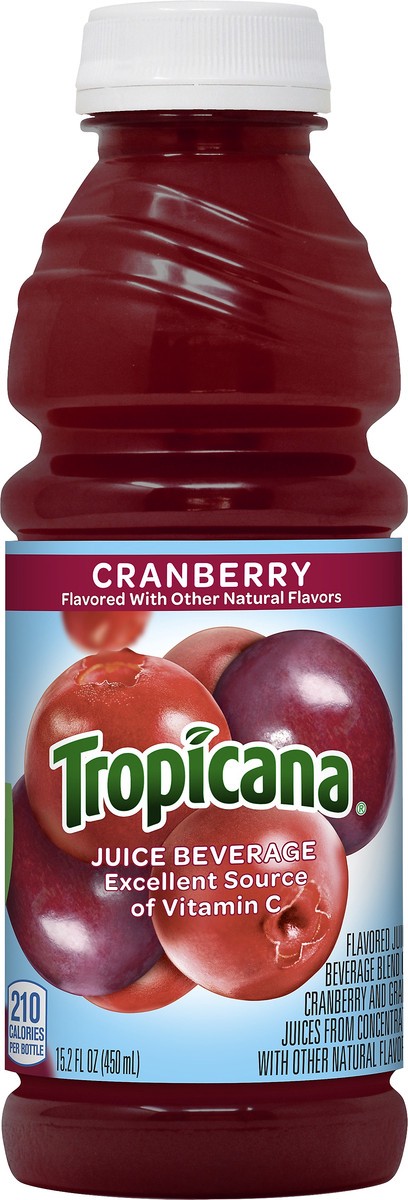 slide 3 of 7, Tropicana Juice Beverage, Cranberry - 15.20 fl oz, 15.20 fl oz