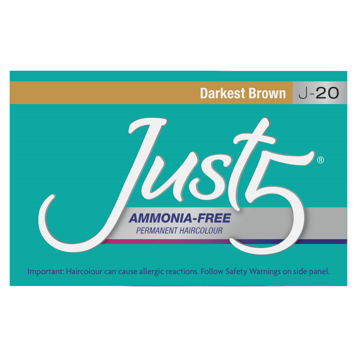 slide 5 of 6, Just 5 Women's Hair Color, Darkest Brown, One Application, 1 ct