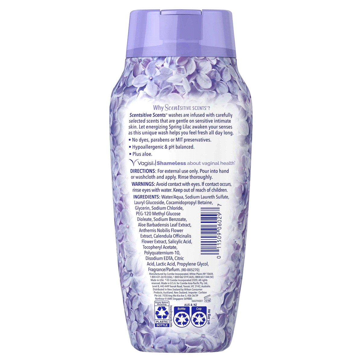 slide 13 of 21, Vagisil Scentsitive Scents Daily Intimate Vaginal Wash Spring Lilac Scent, 12 fl oz