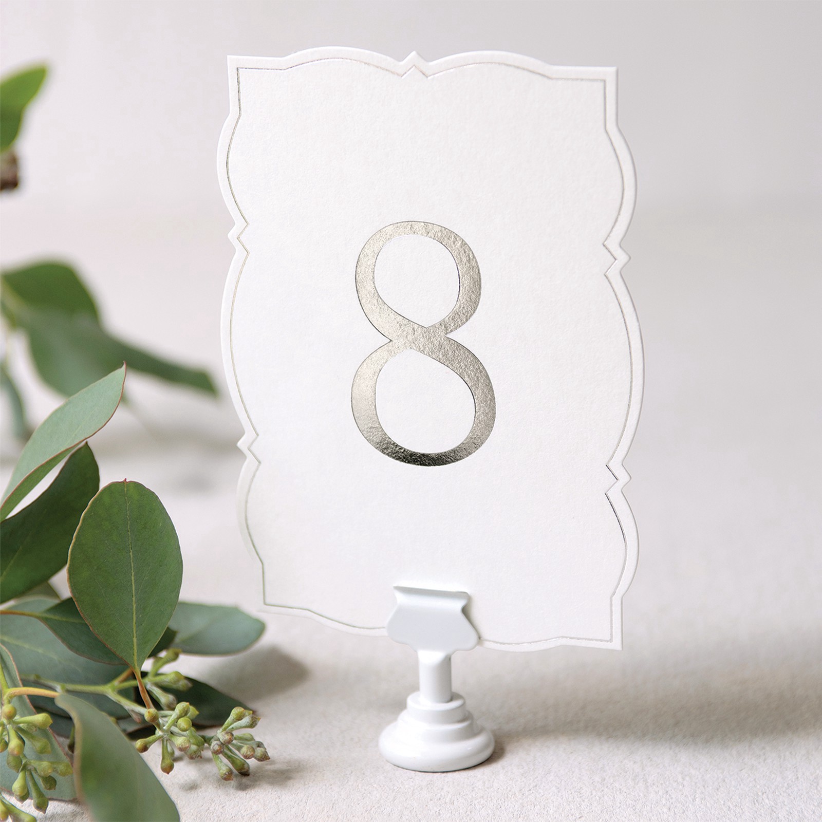 slide 2 of 3, 1-25 Ornate Silver Table Numbers By Celebrate It, 5.5 in x 3.5 in