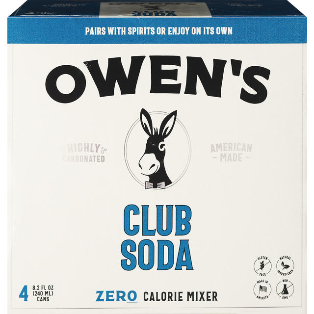 slide 1 of 1, Owen's Club Soda- 8.2 oz, 8.2 oz