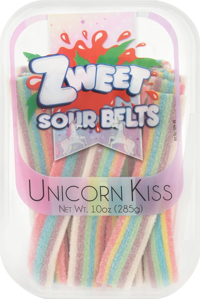 slide 10 of 13, Zweet Unicorn Kiss Sour Belts 10 oz, 10 oz