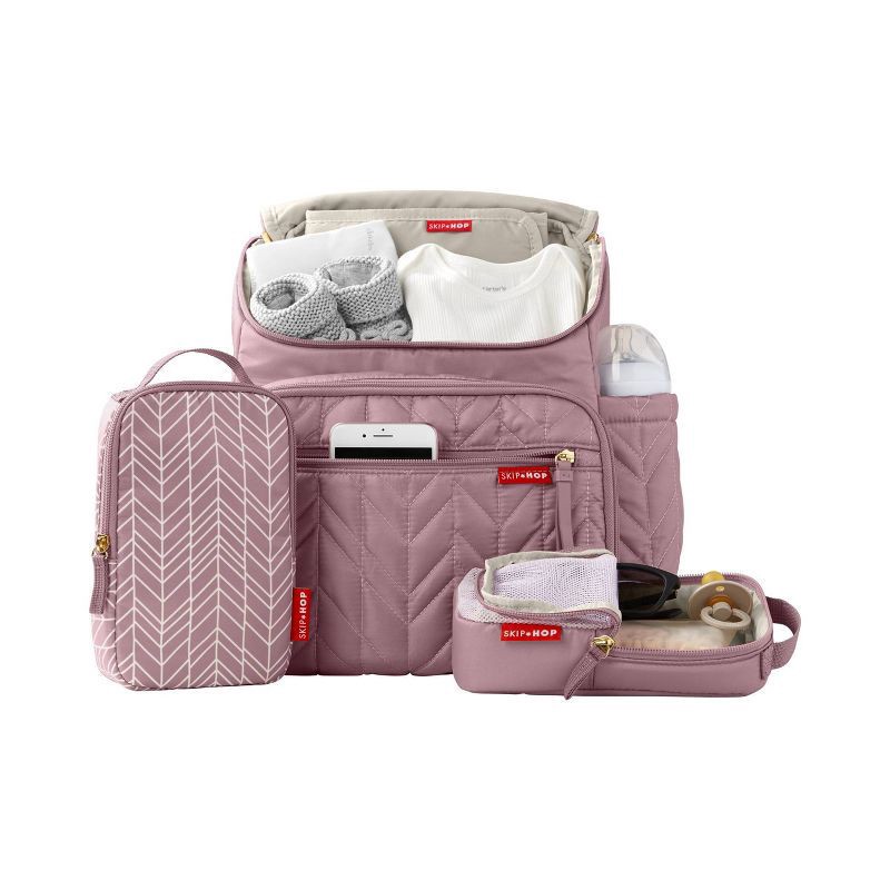 slide 6 of 9, Skip Hop Forma Diaper Bag Backpack - Mauve, 1 lb