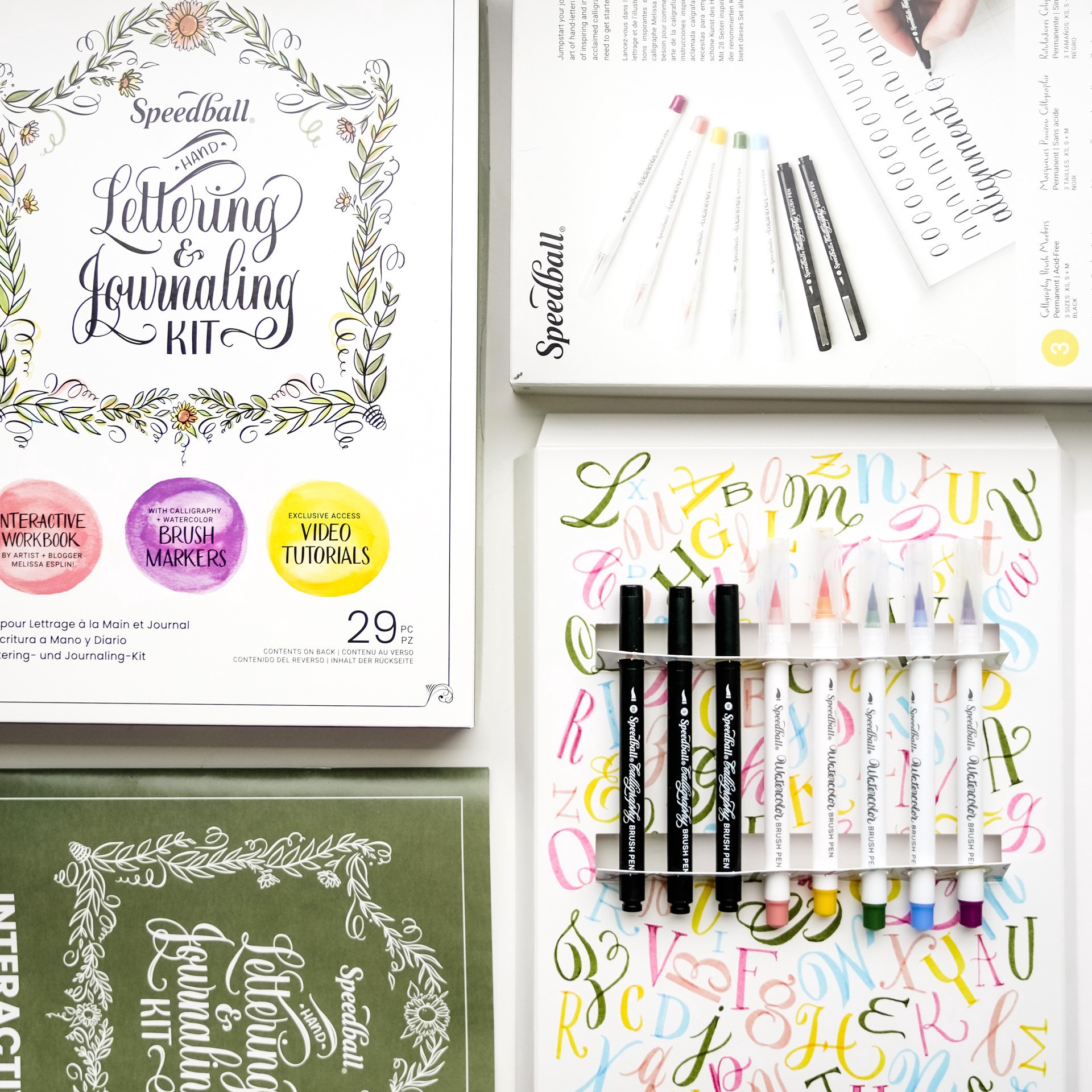 slide 7 of 7, Speedball Hand Lettering & Journaling Kit, 29 ct