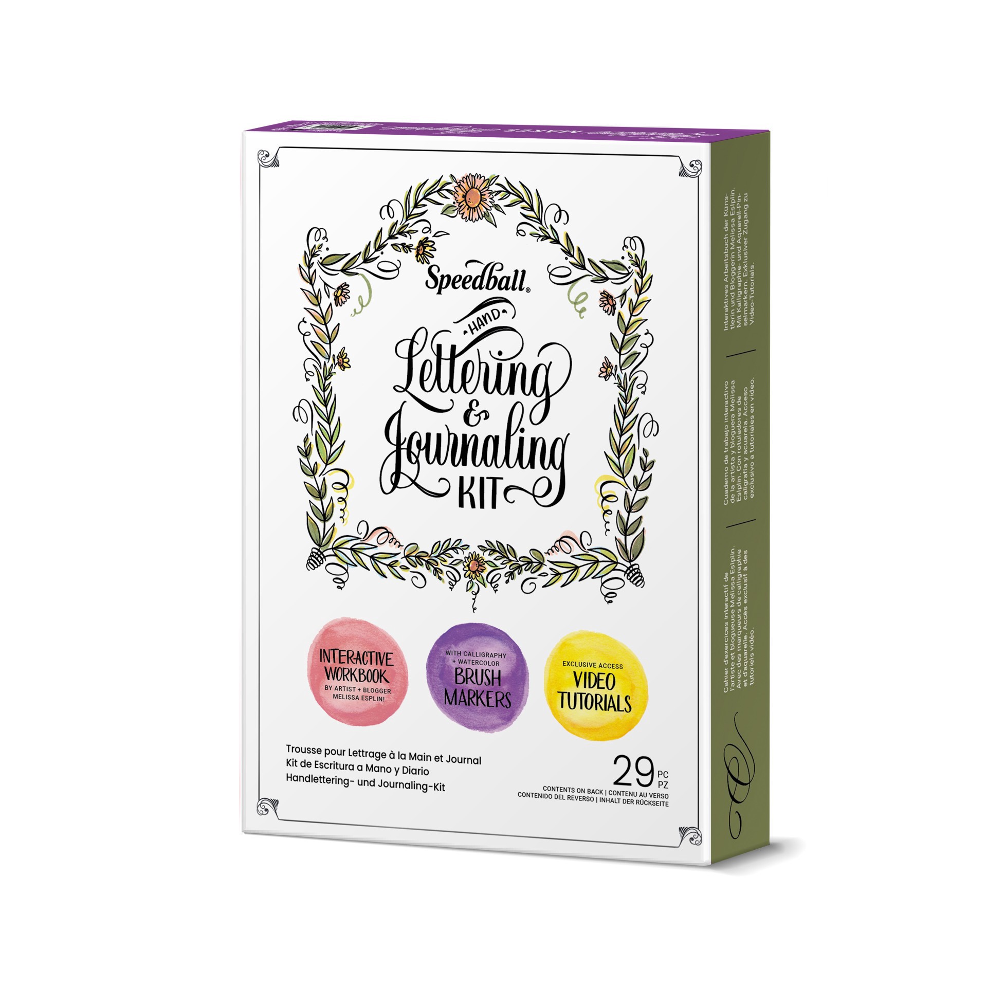 slide 4 of 7, Speedball Hand Lettering & Journaling Kit, 29 ct