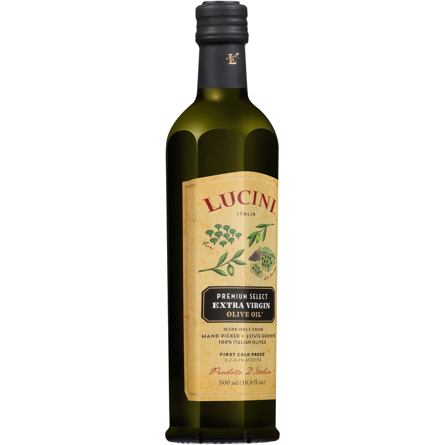 slide 2 of 8, Lucini Extra Virgin Olive Oil 16.9 fl oz, 500 ml