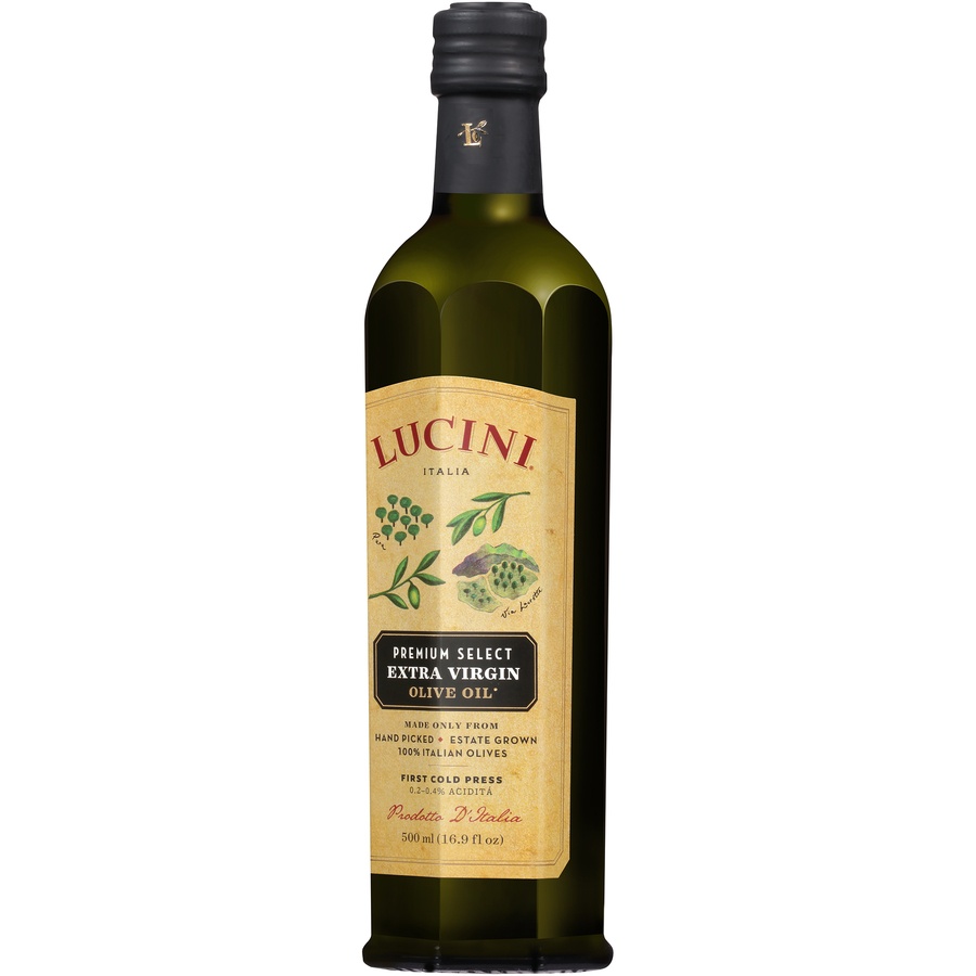 slide 3 of 8, Lucini Extra Virgin Olive Oil 16.9 fl oz, 500 ml