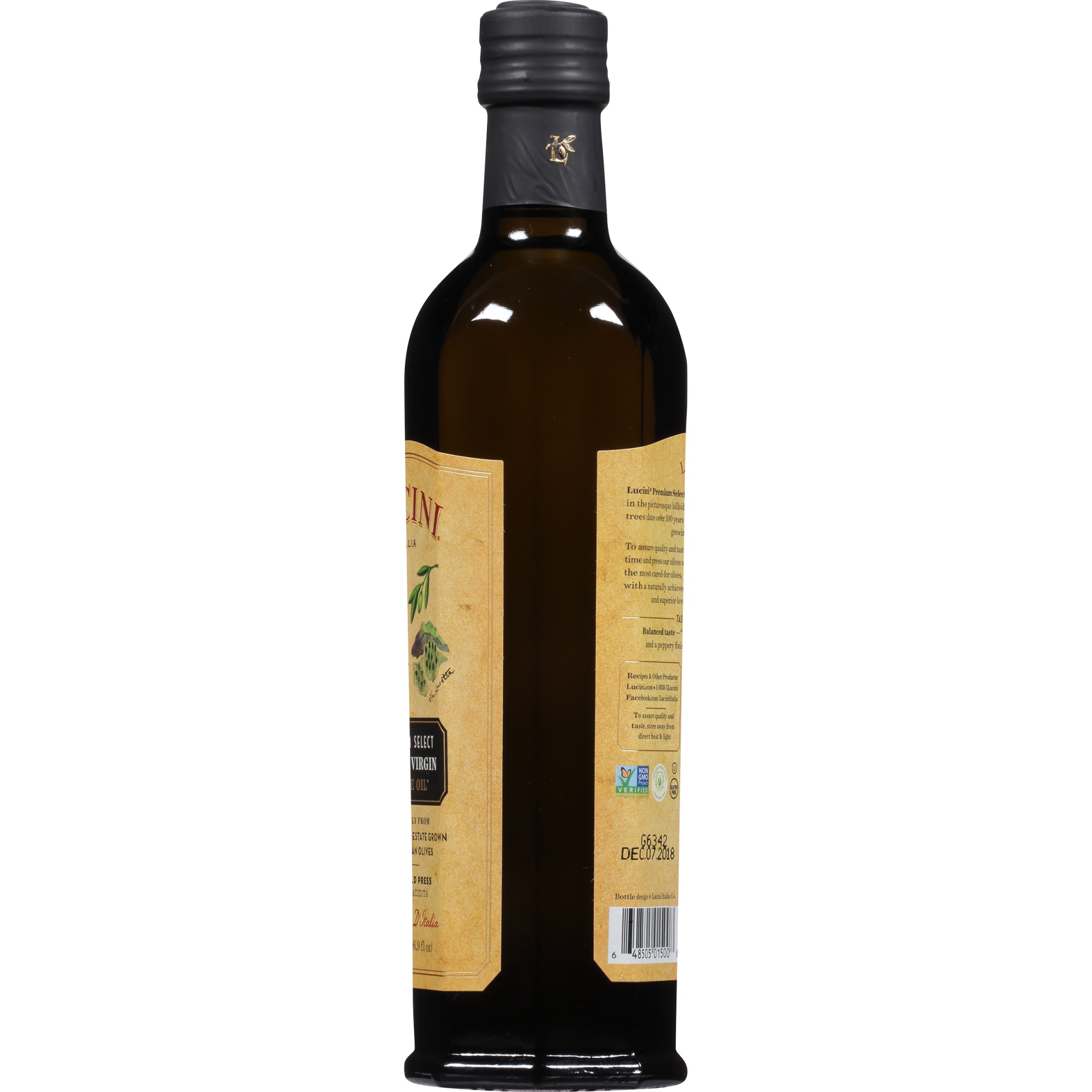 slide 5 of 8, Lucini Extra Virgin Olive Oil 16.9 fl oz, 500 ml