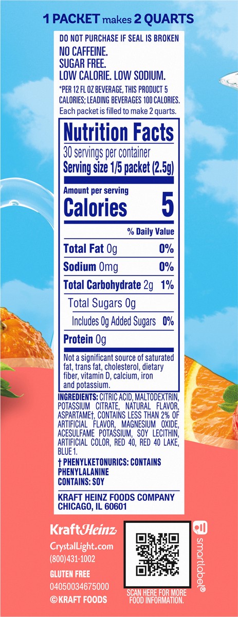 slide 2 of 12, Crystal Light Strawberry Orange Banana Artificially Flavored Powdered Drink Mix, 6 ct Pitcher Packets, 6 ct