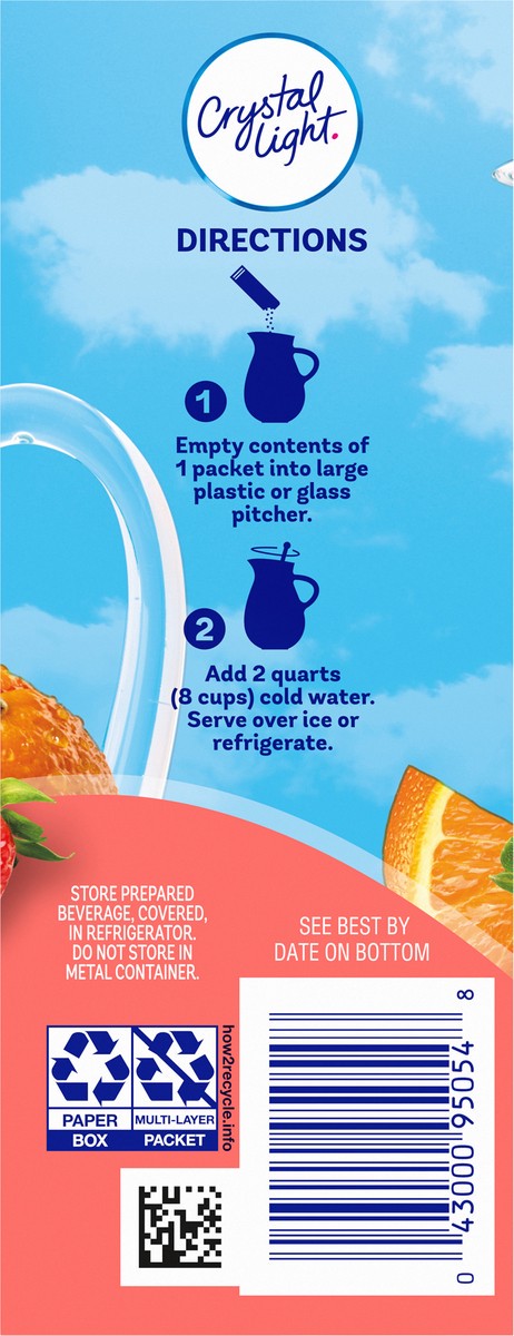 slide 4 of 12, Crystal Light Strawberry Orange Banana Artificially Flavored Powdered Drink Mix, 6 ct Pitcher Packets, 6 ct