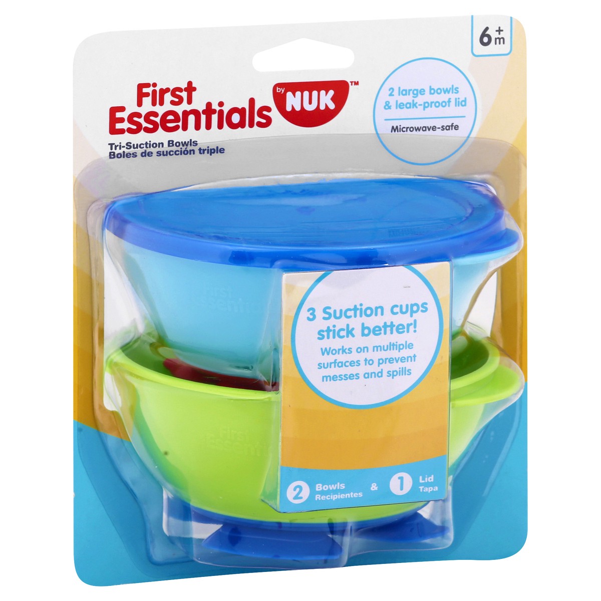 slide 3 of 8, NUK First Essentials Tri-Suction Bowls 1 ea, 1 ct