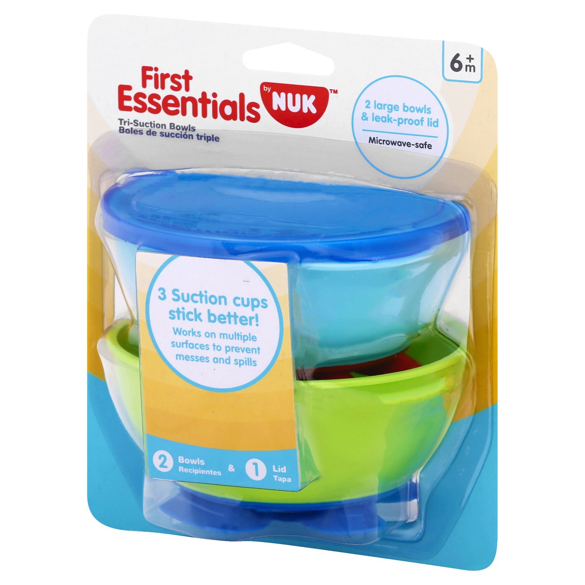 slide 2 of 8, NUK First Essentials Tri-Suction Bowls 1 ea, 1 ct