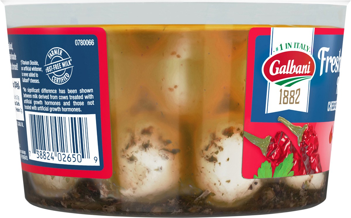 slide 3 of 10, Galbani 12oz Galbani Fresh Mozzarella Marinated Spicy Pepper, 12 oz