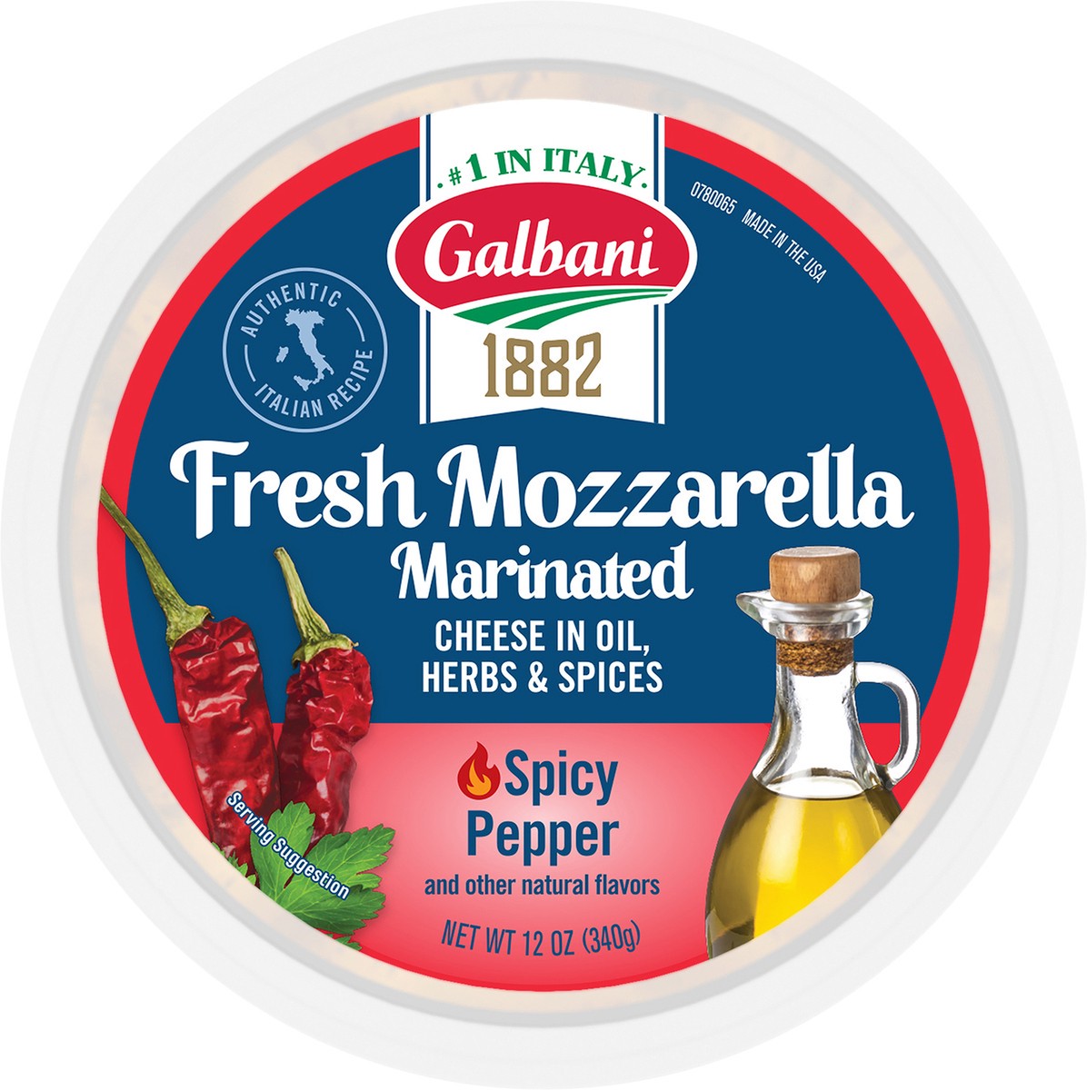 slide 8 of 10, Galbani 12oz Galbani Fresh Mozzarella Marinated Spicy Pepper, 12 oz
