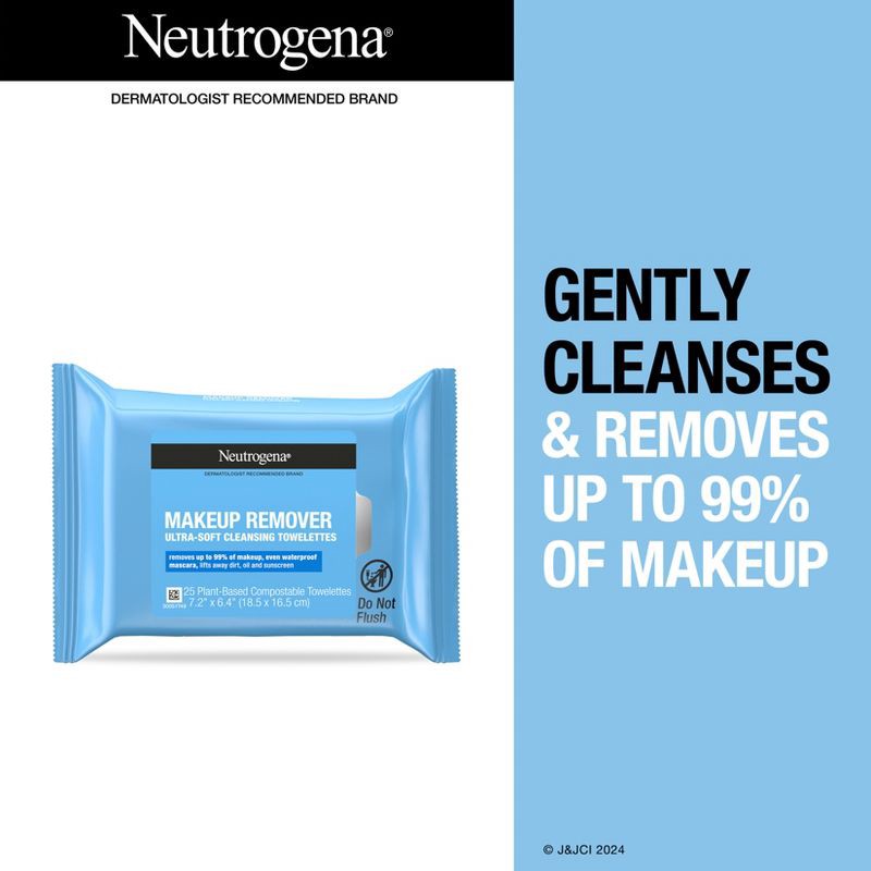 slide 3 of 7, Neutrogena Facial Cleansing Makeup Remover Wipes with Vanity Case - 25ct, 25 ct