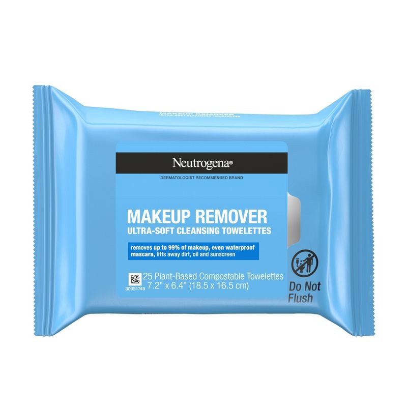 slide 1 of 7, Neutrogena Cleansing Makeup Remover Wipes - 25ct, 25 ct