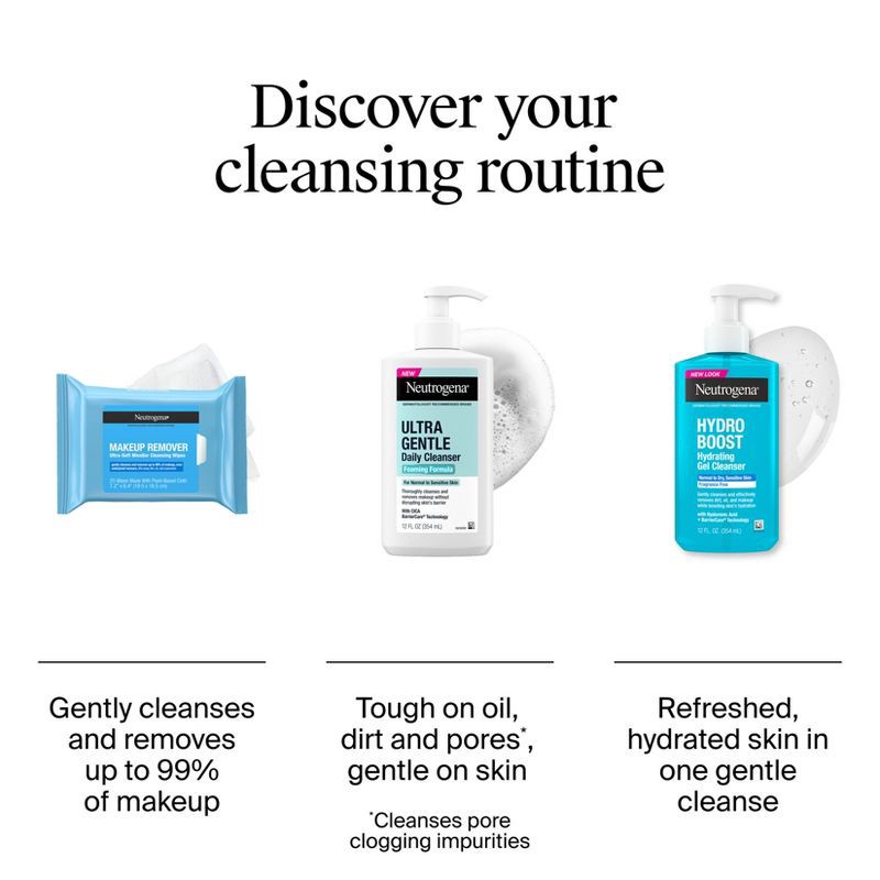 slide 11 of 11, Neutrogena Makeup Remover Wipes - Ultra Soft Micellar Facial Cleansing - 25ct, 25 ct