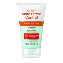 Neutrogena Oil-Free Acne Stress Control Power-Clear Facial Scrub for Acne-Prone Skin Care - 4.2 fl oz