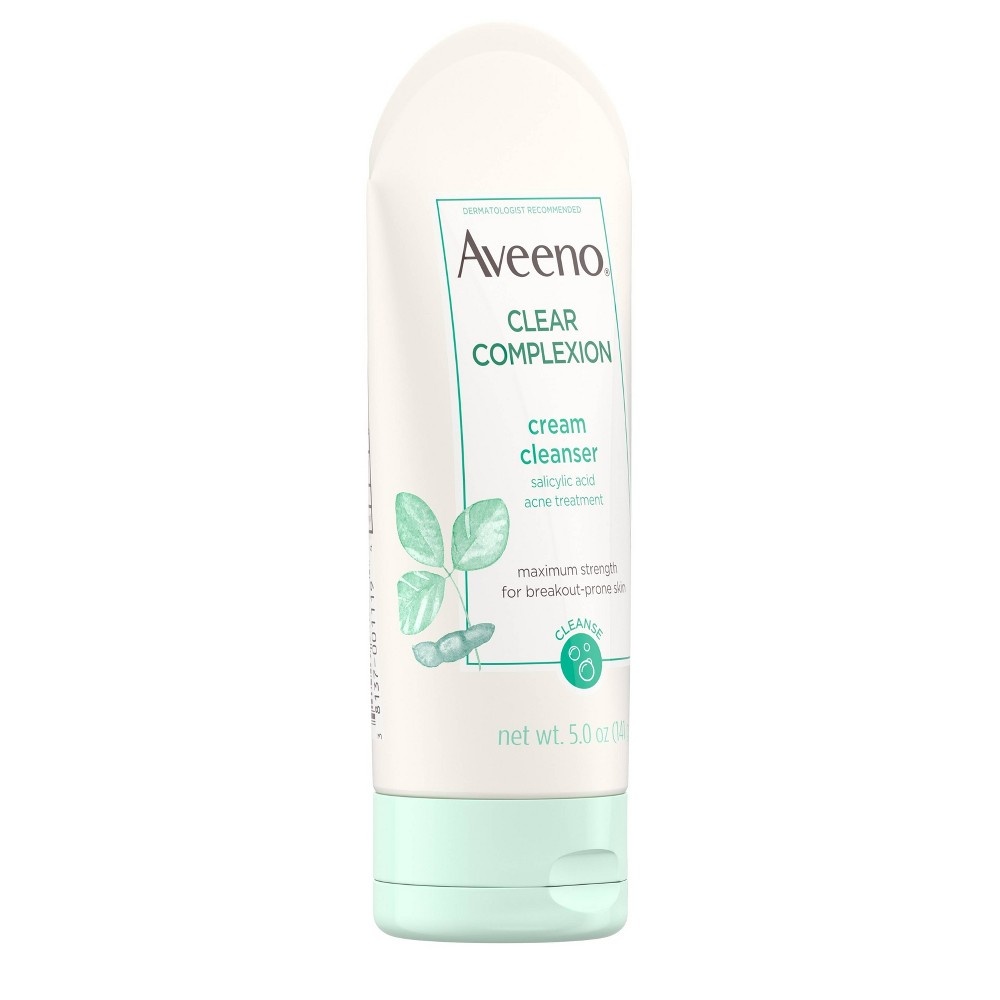 slide 4 of 9, Aveeno Clear Complexion Cream Cleanser with Salicylic Acid, 5 fl oz