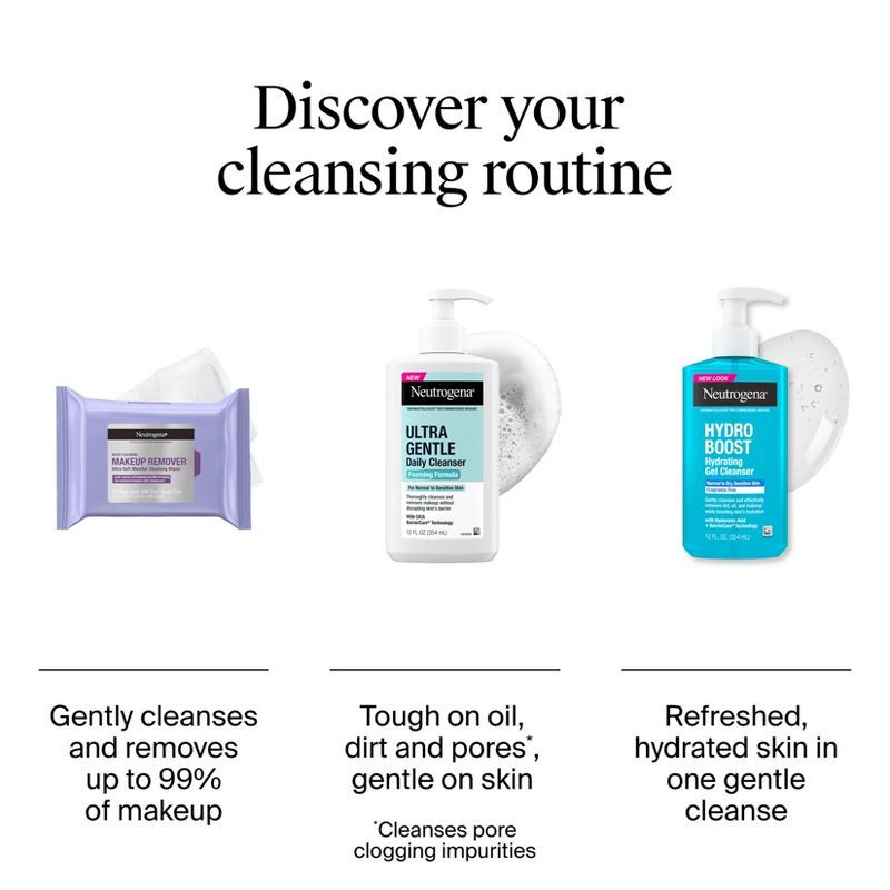 slide 11 of 11, Neutrogena Night Calming Makeup Remover Wipes - Ultra Soft Micellar Facial Cleansing - 25ct, 25 ct