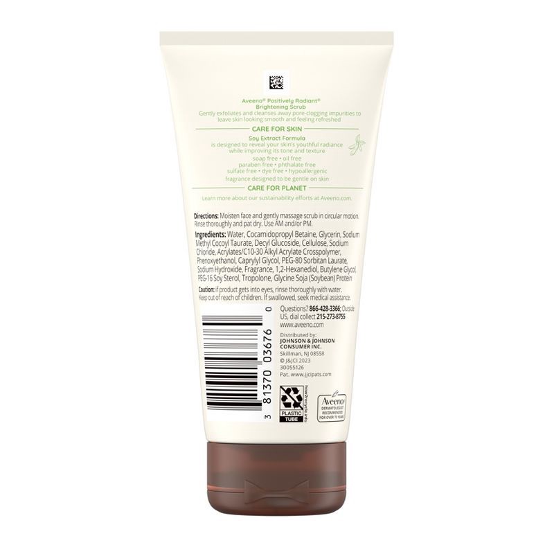 slide 2 of 7, Aveeno Positively Radiant Brightening & Exfoliating Face Scrub - 5oz, 5 oz