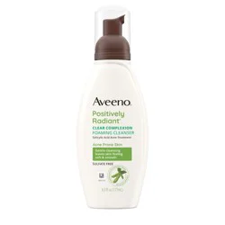 Aveeno Clear Complexion Foaming Oil-Free Facial Cleanser with Soy Extract & Salicylic Acid for Acne-Prone Skin - 6 fl oz