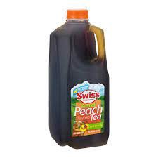 slide 1 of 1, Swiss Premium Peach Flavor Iced Tea 0.5 gal, 1/2 gal