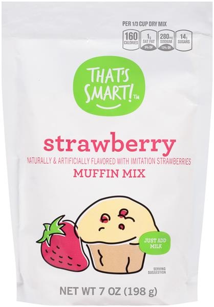 slide 1 of 1, That's Smart! Strawberry Muffin, 7 oz