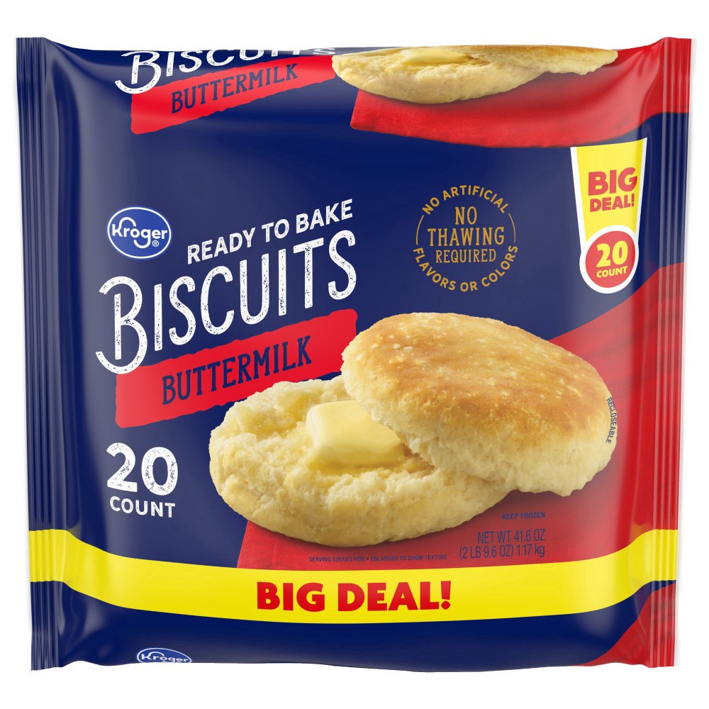 slide 1 of 2, Kroger Ready To Bake Buttermilk Biscuits, 20 ct