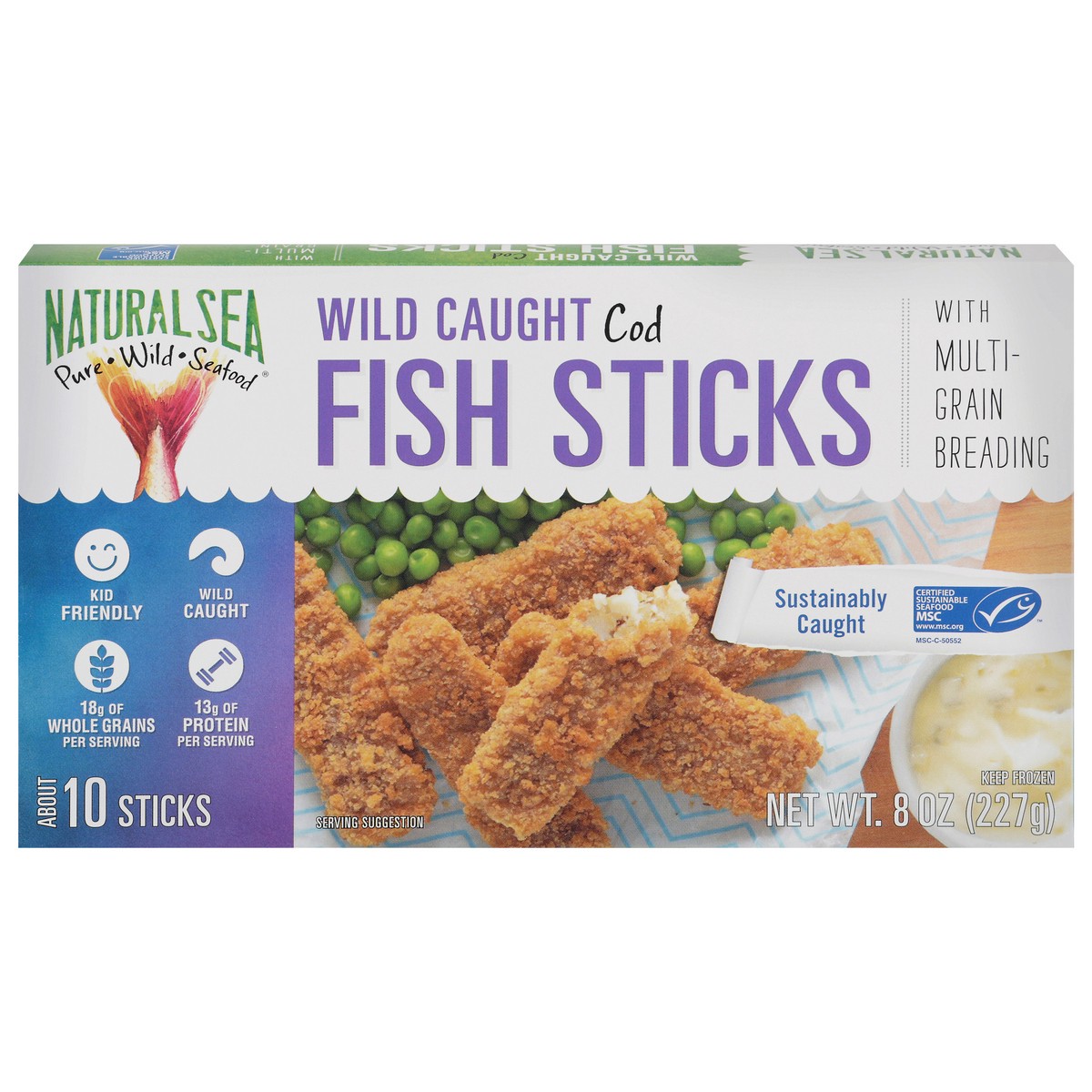 slide 2 of 13, Natural Sea Breaded Cod Fish Sticks, 8 oz