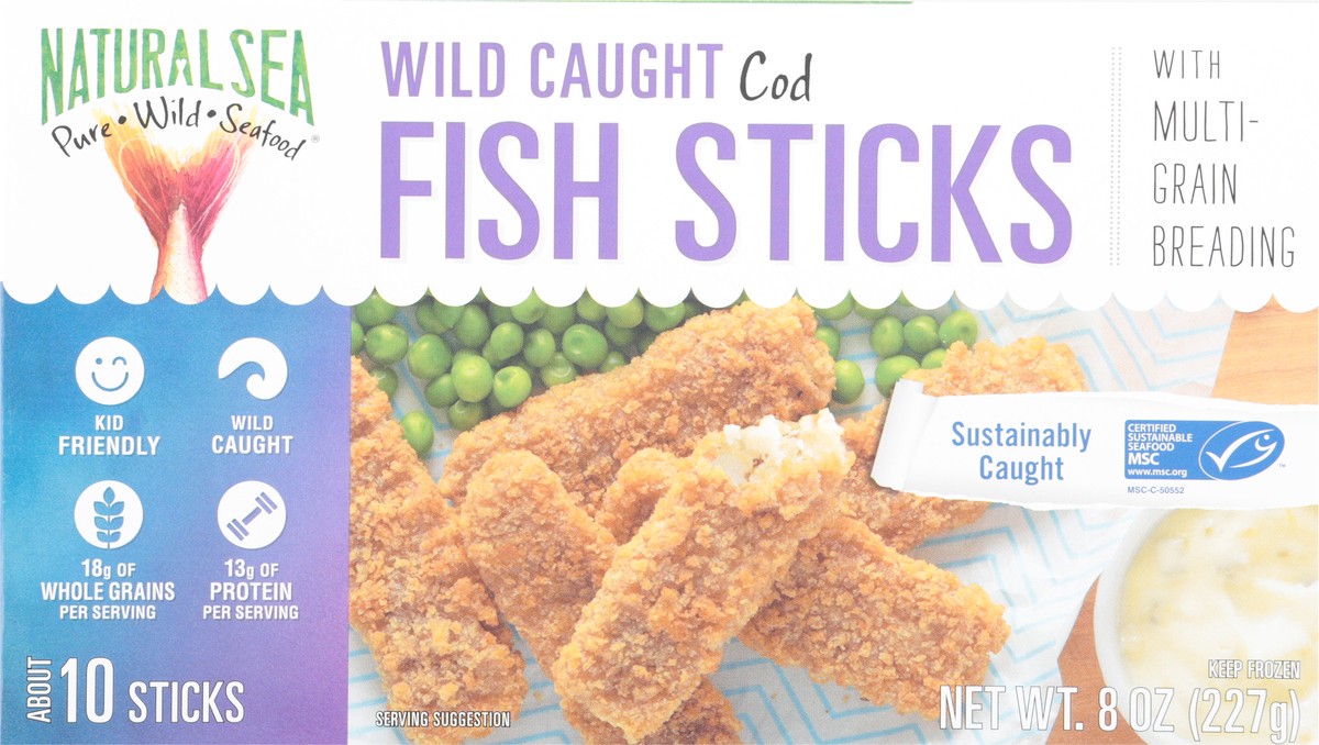 slide 7 of 13, Natural Sea Breaded Cod Fish Sticks, 8 oz