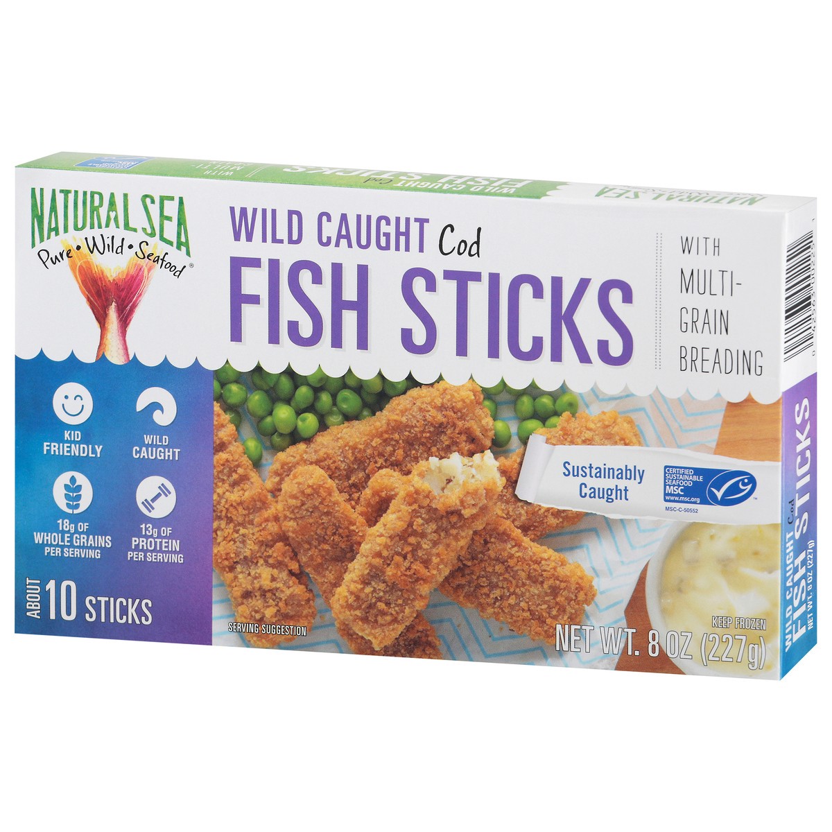 slide 9 of 13, Natural Sea Breaded Cod Fish Sticks, 8 oz