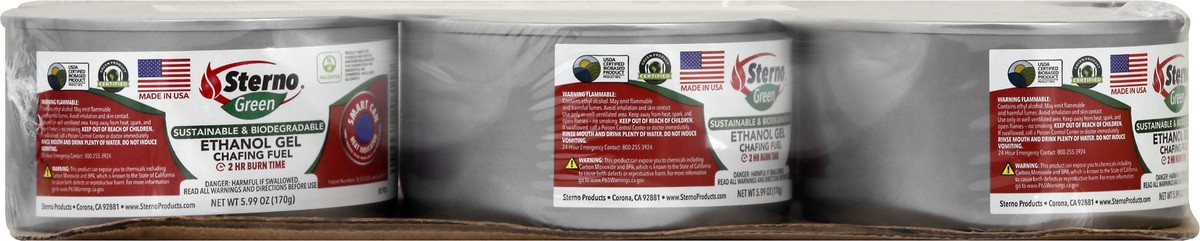 slide 1 of 4, Sterno Green Canned Heat 6 ea, 6 ct