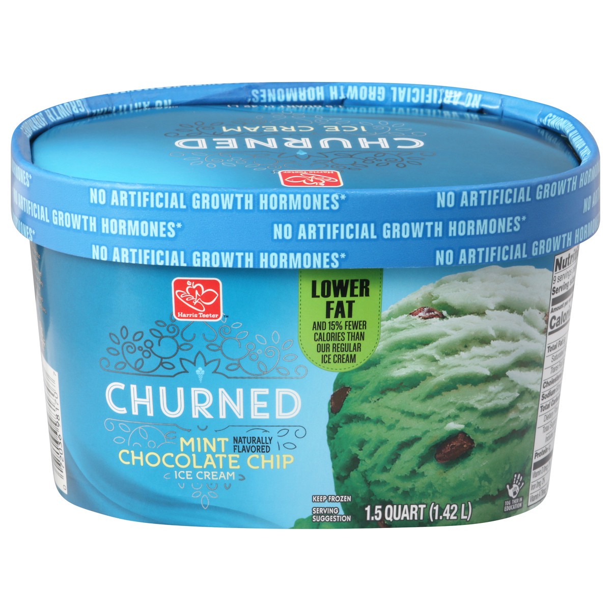 slide 1 of 10, Harris Teeter Ice Cream - Mint Chocolate Chip, 48 oz