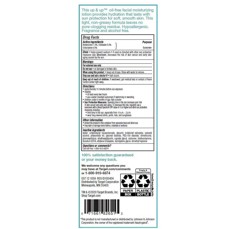 slide 5 of 5, Unscented Facial Moisturizing Lotion with SPF 15 - 4oz - up&up™, 5 x 4 oz