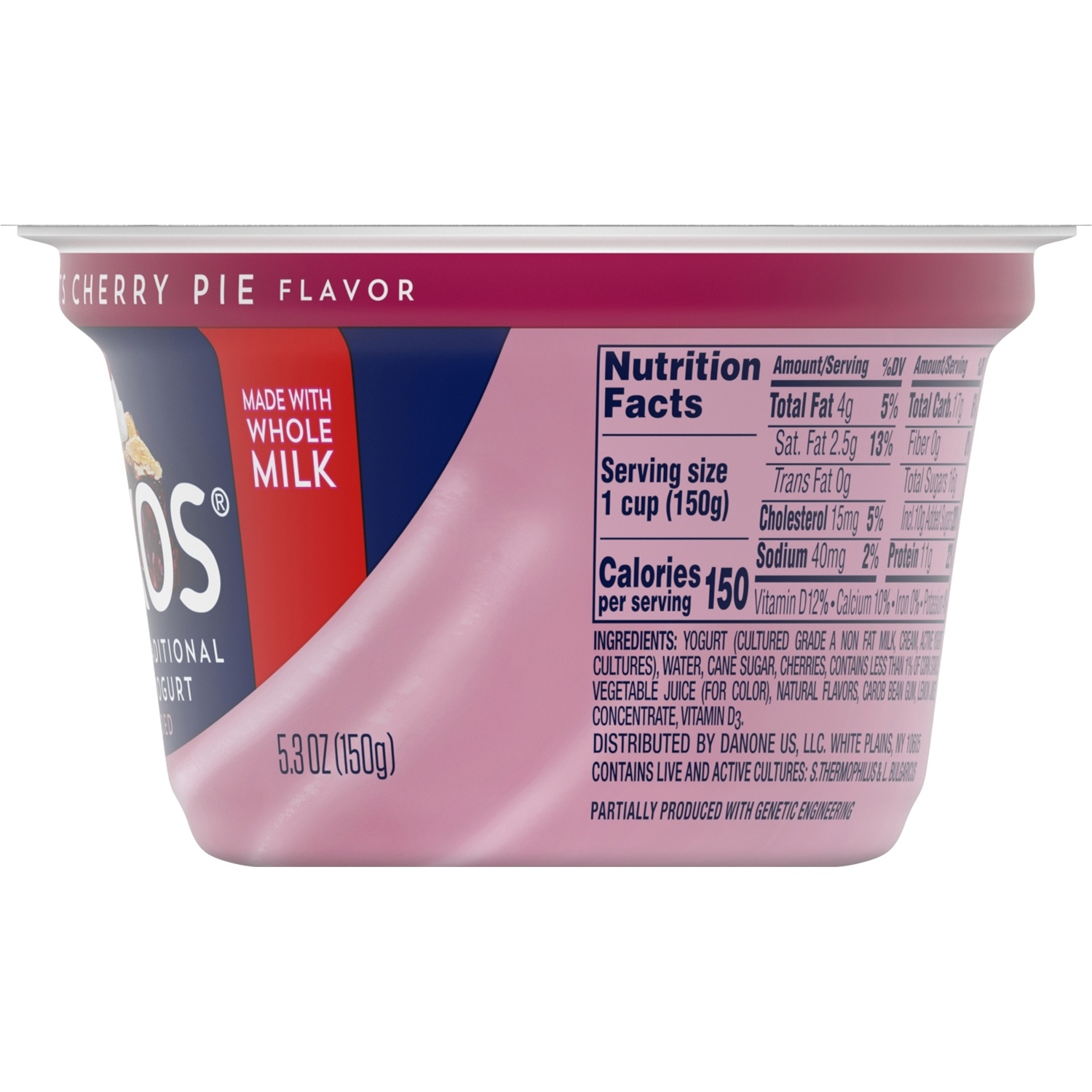 slide 5 of 6, Oikos Whole Milk Cherry Pie Greek Yogurt, 5 oz